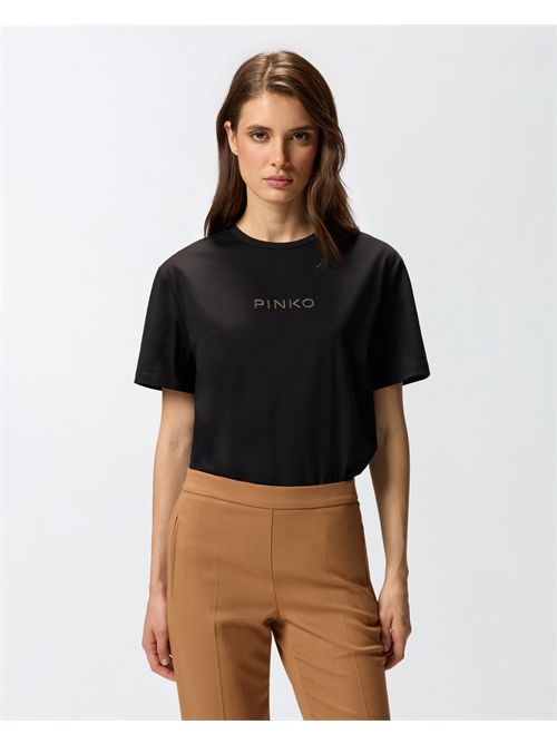 T-shirt logo strass PINKO | 105526A2RM/Z99